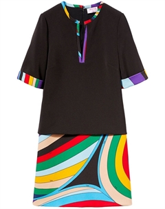 Мини-платье с принтом Iride, черный Pucci