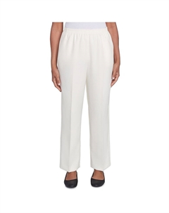 Классические эластичные брюки средней посадки Petite, цвет Ivory Alfred dunner