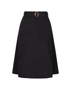 Женская вельветовая юбка миди с завышенной талией, эластичной спинкой и поясом, с карманами, черный Allegra k