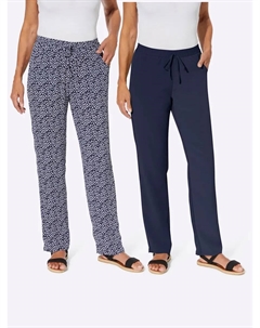 Брюки без застежки, синий Classic basics