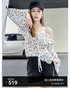 Рубашка с рюшами, черный Moco