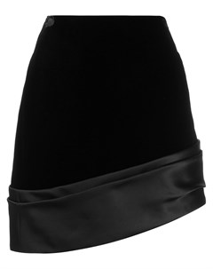 Saint laurent юбка мини асимметричного кроя 36 черный Saint laurent