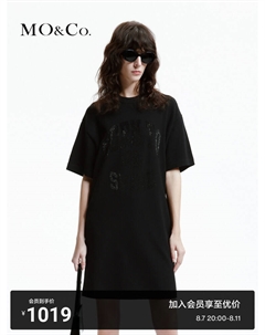 Американское платье-футболка, черный Moco