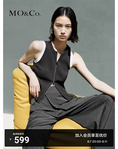 Тонкий вязаный жилет, черный Moco