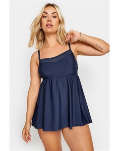 Плиссированный купальник, синий Yours