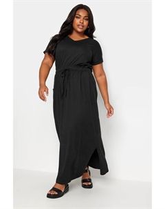 Платье макси с завязками, черный Yours