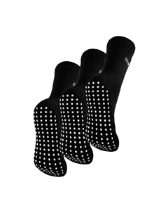 3 пары флисовых носков-тапочек | Дышащие термоноски для экипажа, черный Thmo