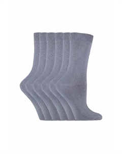 6 пар однотонных хлопковых носков до щиколотки, серый Sock snob