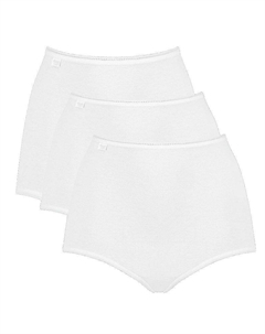 Комплект из 3 трусов миди из хлопка 24/7, белый Sloggi