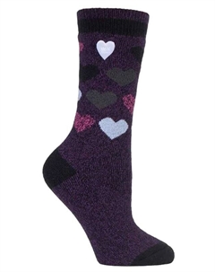 Тонкие женские зимние термоноски Lite в модном дизайне с матовым замком, фиолетовый Heat holders