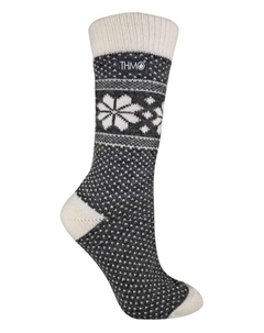 Женские винтажные зимние носки из смесовой шерсти в скандинавском стиле "фейрайл", серый Thmo