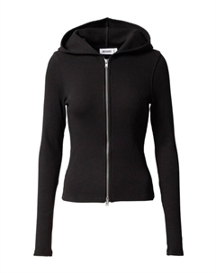 Худи на молнии, черный Weekday