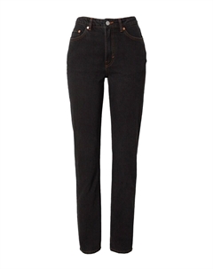 Джинсы узкого кроя, черный деним Weekday