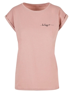 Футболка BE HAPPY, темно-розовый Merchcode