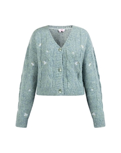 Вязаный кардиган BLONDA, дымчатый синий Mymo