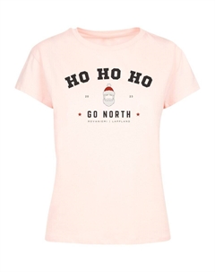 Футболка HO HO HO SANTA CLAUS, цвет Pastel Pink F4nt4stic