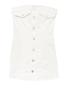 Платье, белый Pull & bear