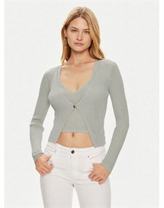 Свитер стандартного кроя, зеленый Guess