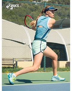 Шорты женские теннисные, светло - синий Asics