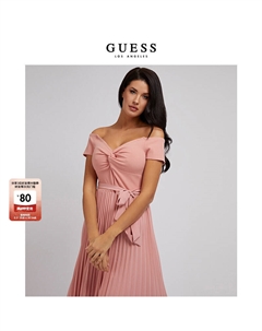 Платье на одно плечо, розовый Guess