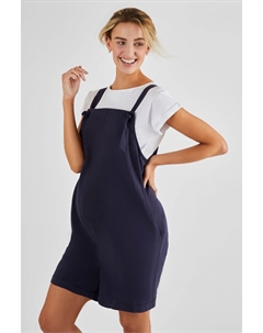 Короткий комбинезон для беременных из смесового льна, синий Jojo maman bébé