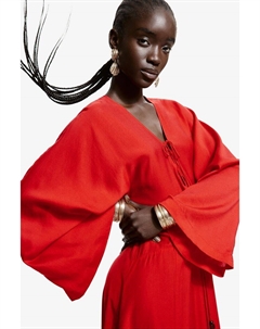 Платье-Кафтан со шнуровкой, красный H&m