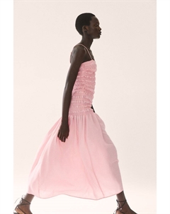 Платье макси со сборками, розовый H&m