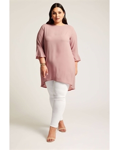 Туника с расклешенными рукавами, розовый Yours