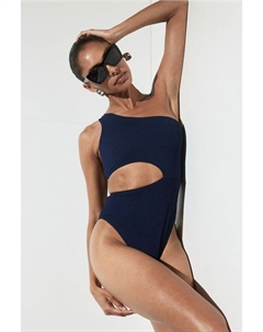 Купальник с мягкими чашками и высокой штаниной, синий H&m