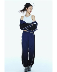 Тренировочные брюки с окантовкой, синий H&m