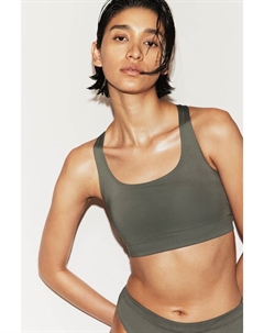 Спортивный верх бикини, хаки H&m
