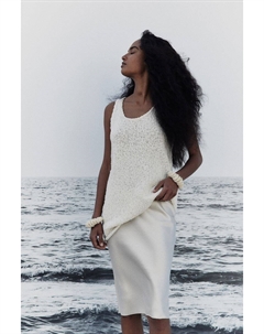 Юбка длиной до колена, бежевый H&m