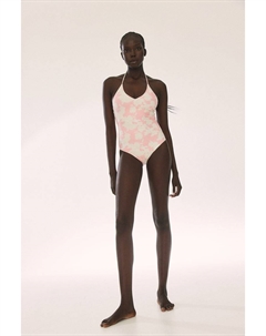 Купальник с воротником халтер, розовый H&m