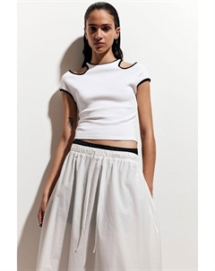 Короткая рубашка с вырезами, белый H&m