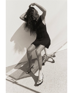 Платье из трикотажа "пуантелле", черный H&m