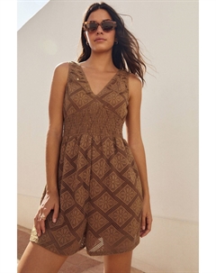 Комбинезон крючком с V-образным вырезом, коричневый Next