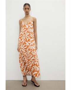 Длинное платье а-силуэта, оранжевый H&m