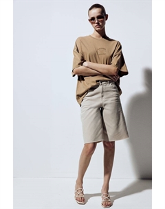 Твиловые шорты-бермуды, бежевый H&m