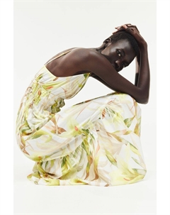 Платье макси с кулиской, белый H&m