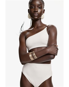 Лиф бикини на одно плечо с мягкой подкладкой, белый H&m