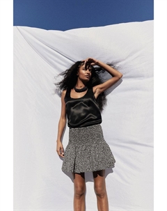 Мини-Юбка со сборками, черный H&m