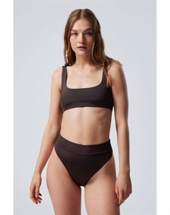 Плавки бикини с высокой талией и высокой талией, коричневый Weekday