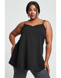 Топ на бретельках Limited с двойной металлической отделкой, черный Yours