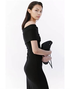 Платье с открытыми плечами, черный H&m