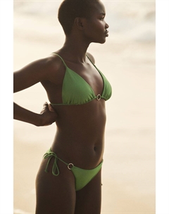 Мягкий лиф бикини с треугольными чашечками, зеленый H&m