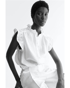 Блузка из смеси льна, белый H&m