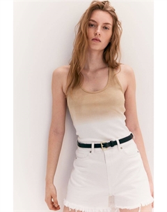 Джинсовые шорты с высокой талией, белый H&m