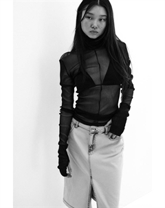 Саржевая юбка длиной до колена, бежевый H&m