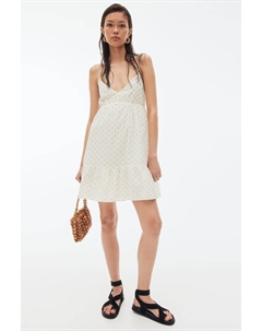 Платье из крепа с открытой спиной, бежевый H&m