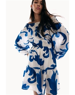 Платье с открытыми плечами, белый H&m